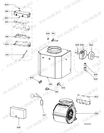 Взрыв-схема вытяжки Juno Electrolux JDI8670E - Схема узла Section 5